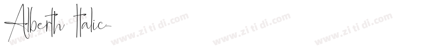 Alberth Italic字体转换